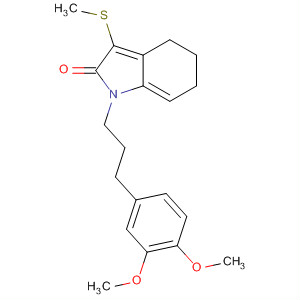 496842-79-6  2H-Indol-2-one,1-[3-(3,4-dimethoxyphenyl)propyl]-1,4,5,6-tetrahydro-3-(methylthio)-