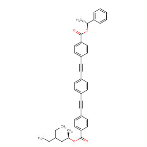 496853-28-2  Benzoic acid,4-[[4-[[4-[[[(1R)-3-ethyl-1-methylpentyl]oxy]carbonyl]phenyl]ethynyl]phenyl]ethynyl]-, (1R)-1-phenylethyl ester