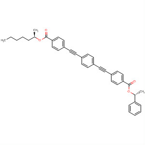 496853-30-6  Benzoic acid,4-[[4-[[4-[[[(1R)-1-methylhexyl]oxy]carbonyl]phenyl]ethynyl]phenyl]ethynyl]-, (1R)-1-phenylethyl ester
