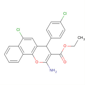 496854-95-6  4H-Naphtho[1,2-b]pyran-3-carboxylic acid,2-amino-6-chloro-4-(4-chlorophenyl)-, ethyl ester