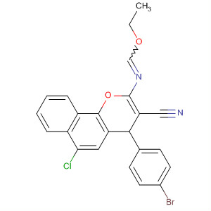 496855-10-8  Methanimidic acid,N-[4-(4-bromophenyl)-6-chloro-3-cyano-4H-naphtho[1,2-b]pyran-2-yl]-,ethyl ester