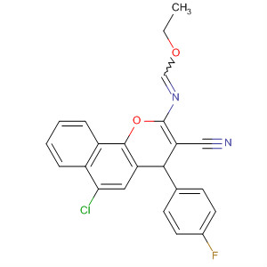 496855-11-9  Methanimidic acid,N-[6-chloro-3-cyano-4-(4-fluorophenyl)-4H-naphtho[1,2-b]pyran-2-yl]-,ethyl ester