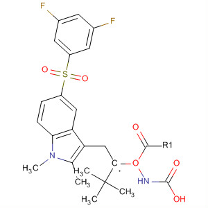 496864-94-9  Carbamic acid,[2-[5-[(3,5-difluorophenyl)sulfonyl]-1,2-dimethyl-1H-indol-3-yl]ethyl]-,1,1-dimethylethyl ester
