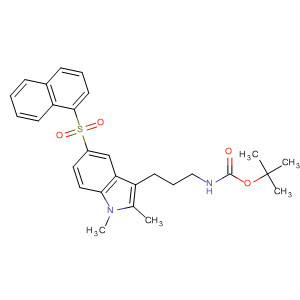 496865-02-2  Carbamic acid,[2-[1,2-dimethyl-5-(1-naphthalenylsulfonyl)-1H-indol-3-yl]ethyl]methyl-,1,1-dimethylethyl ester