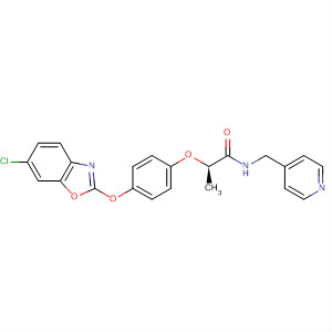 496866-08-1  Propanamide,2-[4-[(6-chloro-2-benzoxazolyl)oxy]phenoxy]-N-(4-pyridinylmethyl)-,(2R)-