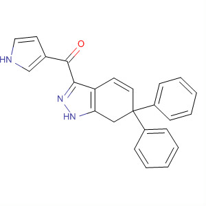 496880-06-9  Methanone, (6,7-dihydro-6,6-diphenyl-1H-indazol-3-yl)-1H-pyrrol-3-yl-