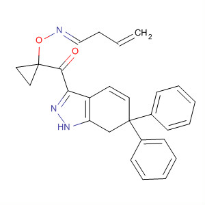 496880-21-8  Methanone, cyclopropyl(6,7-dihydro-6,6-diphenyl-1H-indazol-3-yl)-,O-2-propenyloxime, (1Z)- 496880-21-8  Methanone, cyclopropyl(6,7-dihydro-6,6-diphenyl-1H-indazol-3-yl)-,O-2-propenyloxime, (1Z)-