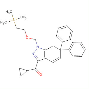 496880-27-4  Methanone,cyclopropyl[6,7-dihydro-6,6-diphenyl-1-[[2-(trimethylsilyl)ethoxy]methyl]-1H-indazol-3-yl]-