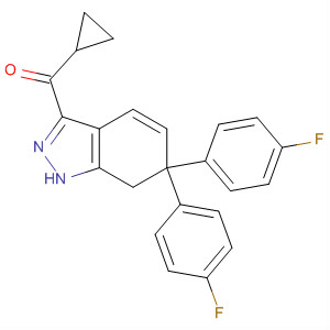 496880-83-2  Methanone,[6,6-bis(4-fluorophenyl)-6,7-dihydro-1H-indazol-3-yl]cyclopropyl-