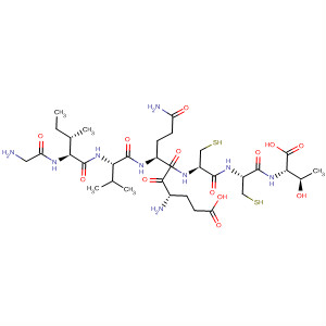 496882-00-9  L-Threonine,glycyl-L-isoleucyl-L-valyl-L-a-glutamyl-L-glutaminyl-L-cysteinyl-L-cysteinyl- 496882-00-9  L-Threonine,glycyl-L-isoleucyl-L-valyl-L-a-glutamyl-L-glutaminyl-L-cysteinyl-L-cysteinyl-