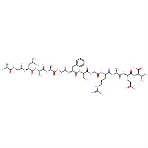 496911-10-5  L-Valine,L-alanylglycyl-L-leucyl-L-alanyl-L-alanylglycyl-L-phenylalanyl-L-serylglycyl-L-arginyl-L-alanyl-L-glutaminyl- 496911-10-5  L-Valine,L-alanylglycyl-L-leucyl-L-alanyl-L-alanylglycyl-L-phenylalanyl-L-serylglycyl-L-arginyl-L-alanyl-L-glutaminyl-