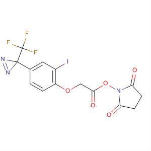 496927-16-3  2,5-Pyrrolidinedione,1-[[[2-iodo-4-[3-(trifluoromethyl)-3H-diazirin-3-yl]phenoxy]acetyl]oxy]-