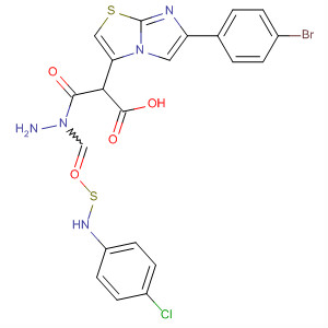 496927-60-7  Imidazo[2,1-b]thiazole-3-acetic acid, 6-(4-bromophenyl)-,2-[[(4-chlorophenyl)amino]thioxomethyl]hydrazide