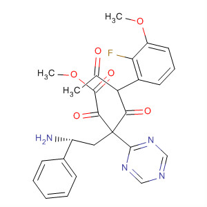 496929-65-8  1,3,5-Triazine-1(2H)-heptanoic acid,3-[(2R)-2-amino-2-phenylethyl]-5-(2-fluoro-3-methoxyphenyl)tetrahydro-2,4,6-trioxo-, methyl ester