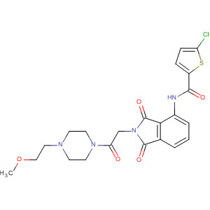 496930-44-0  2-Thiophenecarboxamide,5-chloro-N-[2,3-dihydro-2-[2-[4-(2-methoxyethyl)-1-piperazinyl]-2-oxoethyl]-1,3-dioxo-1H-isoindol-4-yl]-