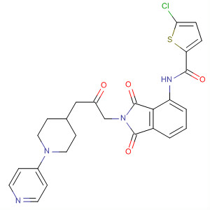 496930-50-8  2-Thiophenecarboxamide,5-chloro-N-[2,3-dihydro-1,3-dioxo-2-[2-oxo-3-[1-(4-pyridinyl)-4-piperidinyl]propyl]-1H-isoindol-4-yl]-