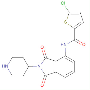 496930-92-8  2-Thiophenecarboxamide,5-chloro-N-[2,3-dihydro-1,3-dioxo-2-(4-piperidinyl)-1H-isoindol-4-yl]-