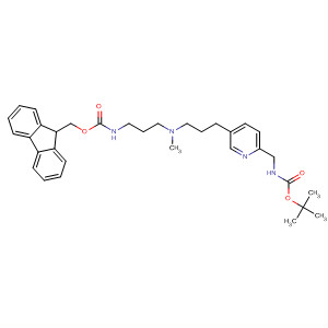 496946-63-5  Carbamic acid,[2-[[3-[6-[[[(1,1-dimethylethoxy)carbonyl]amino]methyl]-3-pyridinyl]propyl]methylamino]ethyl]methyl-, 9H-fluoren-9-ylmethyl ester