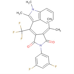 496951-26-9  2,5-Pyrrolidinedione,1-(3,5-difluorophenyl)-3-[1-(1,2-dimethyl-1H-indol-3-yl)-2,2,2-trifluoroethylidene]-4-(1-methylethylidene)-, (3Z)-