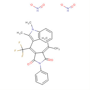 496951-31-6  2,5-Pyrrolidinedione,3-[1-(1,2-dimethyl-1H-indol-3-yl)-2,2,2-trifluoroethylidene]-1-(3,5-dinitrophenyl)-4-(1-methylethylidene)-, (3Z)-