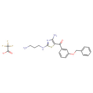 496954-53-1  Methanone,[4-amino-2-[(3-aminopropyl)amino]-5-thiazolyl][3-(phenylmethoxy)phenyl]-, trifluoroacetate