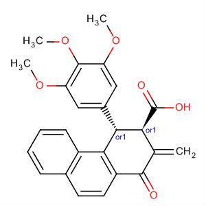 496954-83-7  3-Phenanthrenecarboxylic acid,1,2,3,4-tetrahydro-2-methylene-1-oxo-4-(3,4,5-trimethoxyphenyl)-,(3R,4S)-rel-