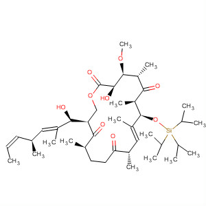 497056-72-1  Oxacyclooctadec-9-ene-2,6,12,16-tetrone,3-hydroxy-17-[(1S,2E,4S,5Z)-1-hydroxy-2,4-dimethyl-2,5-heptadienyl]-4-methoxy-5,7,9,11,15-pentamethyl-8-[[tris(1-methylethyl)silyl]oxy]-,(3R,4S,5S,7R,8R,9E,11S,15R,17R)-