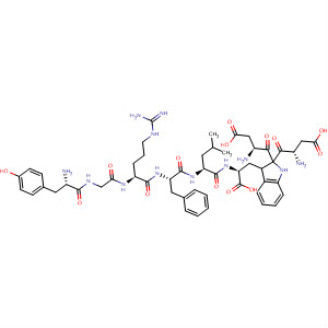 497065-94-8  L-Tryptophan,L-tyrosylglycyl-L-arginyl-L-phenylalanyl-L-leucyl-L-a-aspartyl-L-a-aspartyl- 497065-94-8  L-Tryptophan,L-tyrosylglycyl-L-arginyl-L-phenylalanyl-L-leucyl-L-a-aspartyl-L-a-aspartyl-