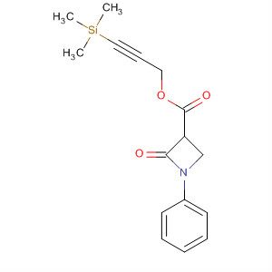 497070-79-8  3-Azetidinecarboxylic acid, 2-oxo-1-phenyl-, 3-(trimethylsilyl)-2-propynylester