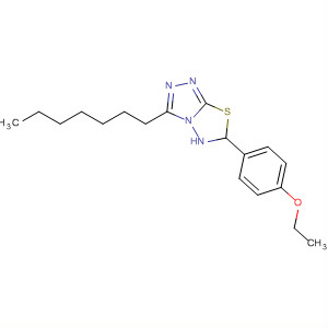 497071-43-9  1,2,4-Triazolo[3,4-b][1,3,4]thiadiazole,6-(4-ethoxyphenyl)-3-heptyl-5,6-dihydro-
