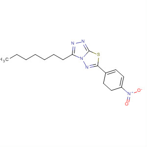 497071-50-8  1,2,4-Triazolo[3,4-b][1,3,4]thiadiazole,3-heptyl-5,6-dihydro-6-(4-nitrophenyl)-