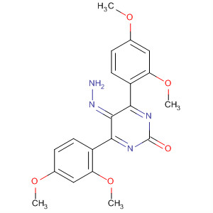 497074-62-1  2(1H)-Pyrimidinone, 4,6-bis(2,4-dimethoxyphenyl)-, hydrazone