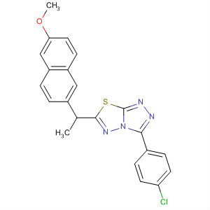 497085-70-8  1,2,4-Triazolo[3,4-b][1,3,4]thiadiazole,3-(4-chlorophenyl)-6-[1-(6-methoxy-2-naphthalenyl)ethyl]-