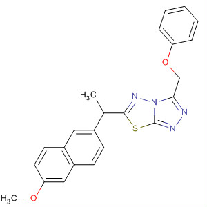 497085-75-3  1,2,4-Triazolo[3,4-b][1,3,4]thiadiazole,6-[1-(6-methoxy-2-naphthalenyl)ethyl]-3-(phenoxymethyl)-