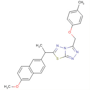 497085-78-6  1,2,4-Triazolo[3,4-b][1,3,4]thiadiazole,6-[1-(6-methoxy-2-naphthalenyl)ethyl]-3-[(4-methylphenoxy)methyl]-