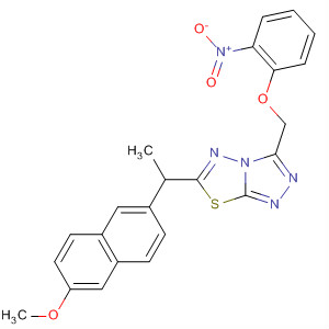 497085-80-0  1,2,4-Triazolo[3,4-b][1,3,4]thiadiazole,6-[1-(6-methoxy-2-naphthalenyl)ethyl]-3-[(2-nitrophenoxy)methyl]-