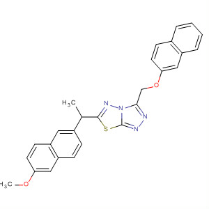 497085-82-2  1,2,4-Triazolo[3,4-b][1,3,4]thiadiazole,6-[1-(6-methoxy-2-naphthalenyl)ethyl]-3-[(2-naphthalenyloxy)methyl]-