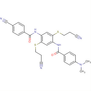 497107-99-0  Benzamide,N-[2,5-bis[(2-cyanoethyl)thio]-4-[[4-(dimethylamino)benzoyl]amino]phenyl]-4-cyano-