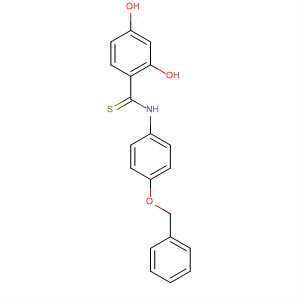 497156-32-8  Benzenecarbothioamide, 2,4-dihydroxy-N-[4-(phenylmethoxy)phenyl]-