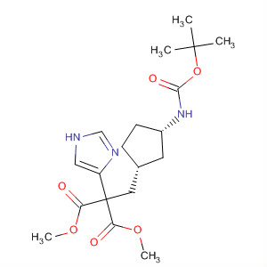 497160-92-6  Propanedioic acid,[[(1S,3S)-3-[[(1,1-dimethylethoxy)carbonyl]amino]cyclopentyl]methyl]-1H-imidazol-4-yl-, dimethyl ester