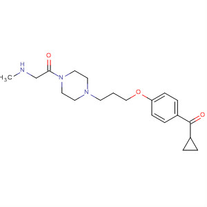 497164-61-1  Piperazine,1-[3-[4-(cyclopropylcarbonyl)phenoxy]propyl]-4-[(methylamino)acetyl]-