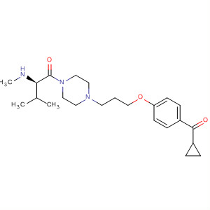 497164-62-2  Piperazine,1-[3-[4-(cyclopropylcarbonyl)phenoxy]propyl]-4-[(2R)-3-methyl-2-(methylamino)-1-oxobutyl]-