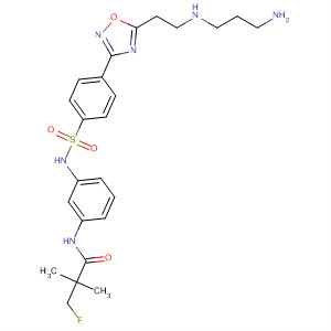 497171-56-9  Propanamide,N-[3-[[[4-[5-[2-[(3-aminopropyl)amino]ethyl]-1,2,4-oxadiazol-3-yl]phenyl]sulfonyl]amino]phenyl]-3-fluoro-2,2-dimethyl-