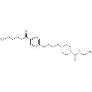 497252-92-3  1-Piperazinecarboxamide, N-ethyl-4-[3-[4-(1-oxohexyl)phenoxy]propyl]-