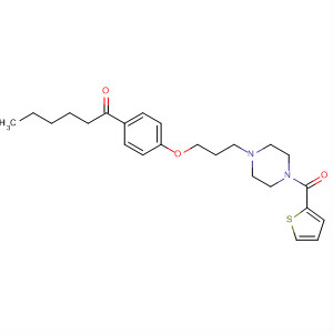 497252-99-0  Piperazine, 1-[3-[4-(1-oxohexyl)phenoxy]propyl]-4-(2-thienylcarbonyl)-
