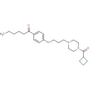 497253-15-3  Piperazine, 1-(cyclobutylcarbonyl)-4-[3-[4-(1-oxohexyl)phenoxy]propyl]-