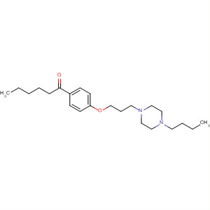 497253-21-1  1-Hexanone, 1-[4-[3-(4-butyl-1-piperazinyl)propoxy]phenyl]-