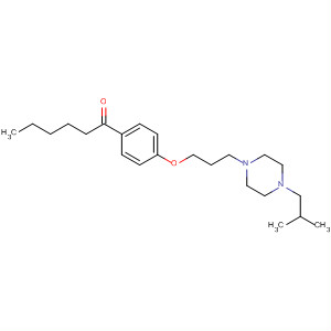 497253-22-2  1-Hexanone, 1-[4-[3-[4-(2-methylpropyl)-1-piperazinyl]propoxy]phenyl]-