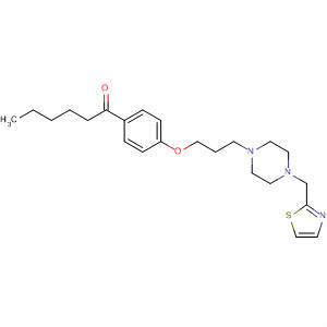 497253-23-3  1-Hexanone,1-[4-[3-[4-(2-thiazolylmethyl)-1-piperazinyl]propoxy]phenyl]-