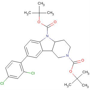 497261-36-6  1H-Pyrido[4,3-b]indole-2,5-dicarboxylic acid,8-(2,4-dichlorophenyl)-3,4,4a,9b-tetrahydro-, bis(1,1-dimethylethyl)ester